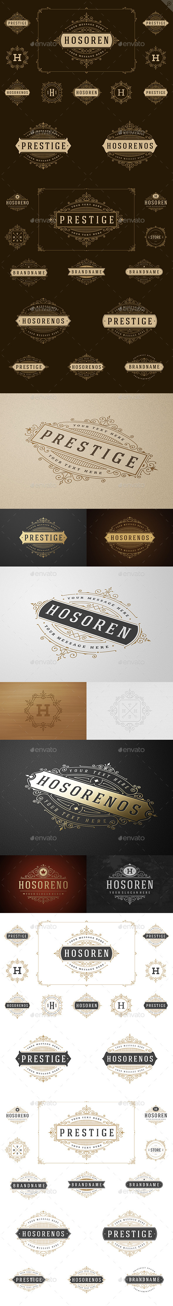 25 Ornaments Logotypes and Monograms - Badges & Stickers Web Elements