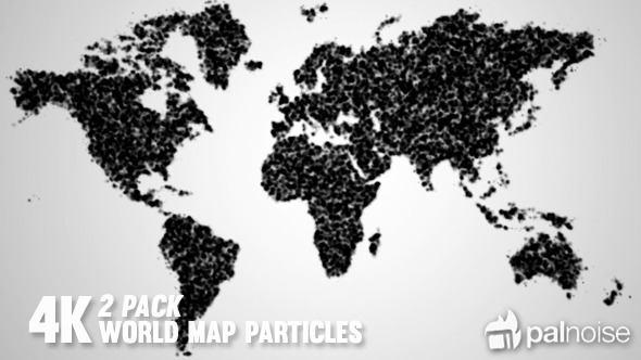 World Map Particles Formation (2-Pack)