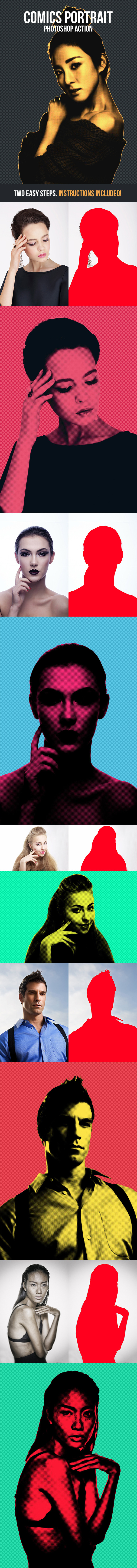 Comics Poster Action - Photo Effects Actions