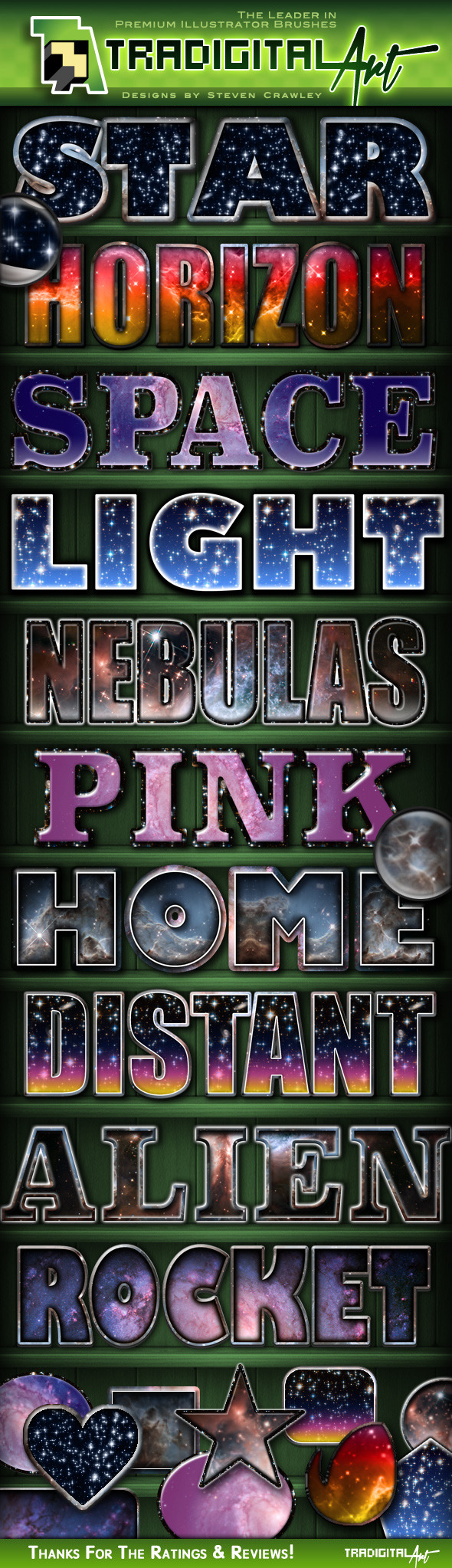 Space PS Styles - Text Effects Styles