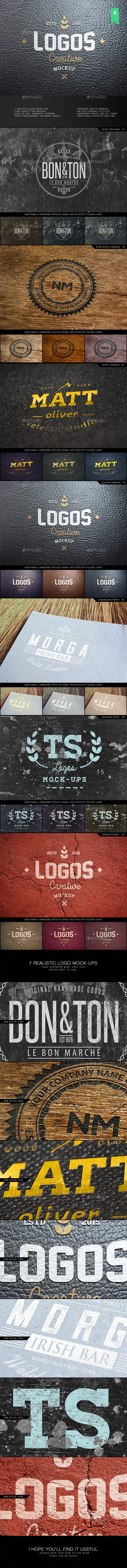 7 Realistic Logo Mockup V.1 - Logo Product Mock-Ups