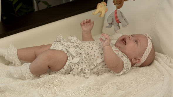 Little Baby Playing With Toys At Home Little Baby Playing With Toys At Home