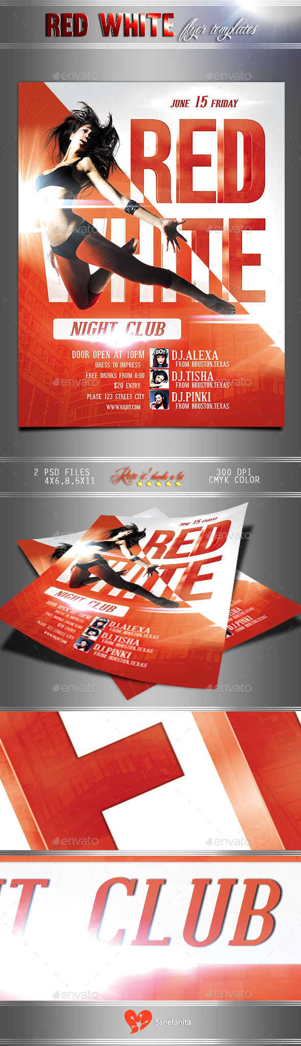 Red & White Flyer. - Clubs & Parties Events