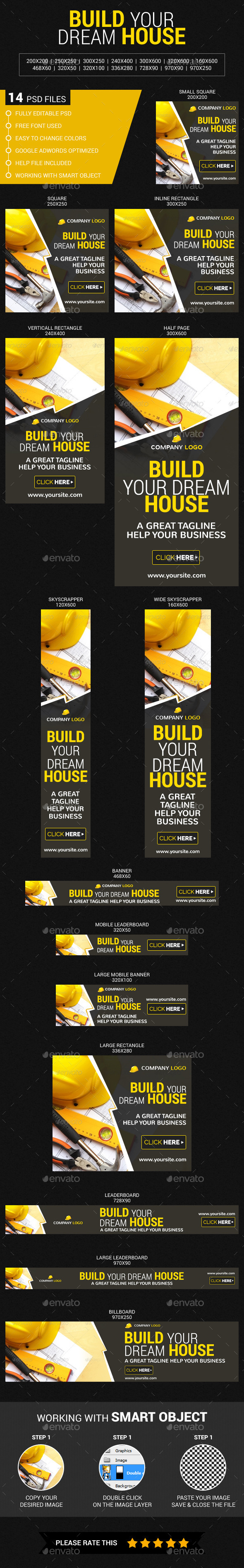 Construction - Banners & Ads Web Elements