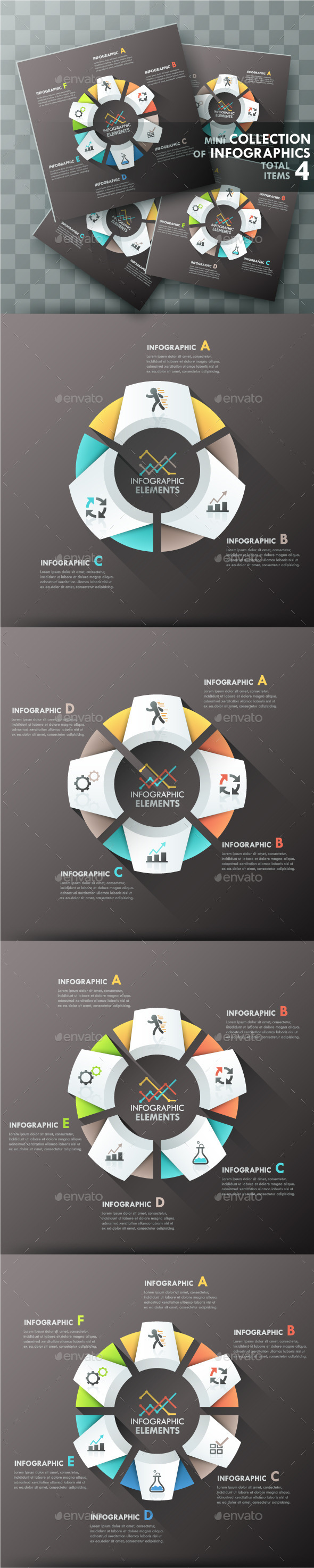 Modern Infographic Charts (4 Items) - Infographics