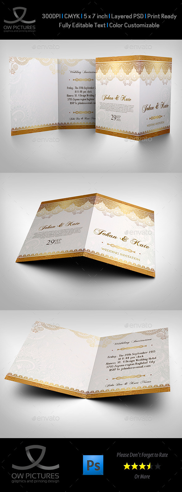 Wedding Invitation Card Template Vol.12