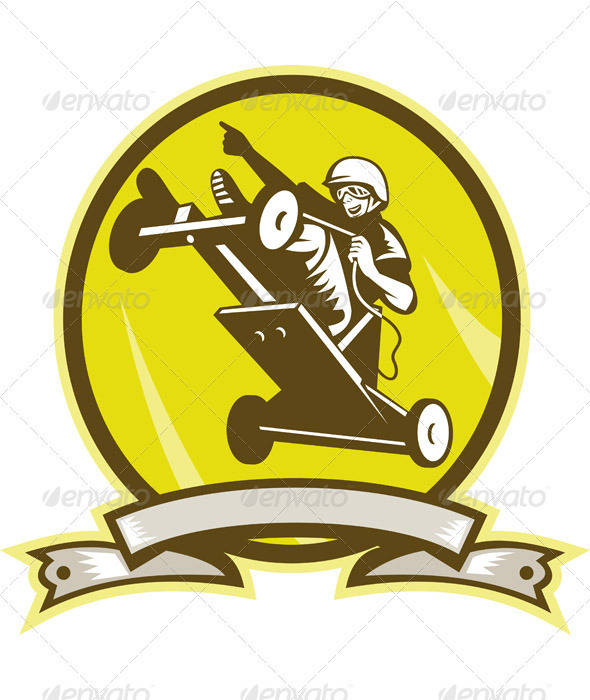 Soap Box Derby Race Car American Flag Jumping 