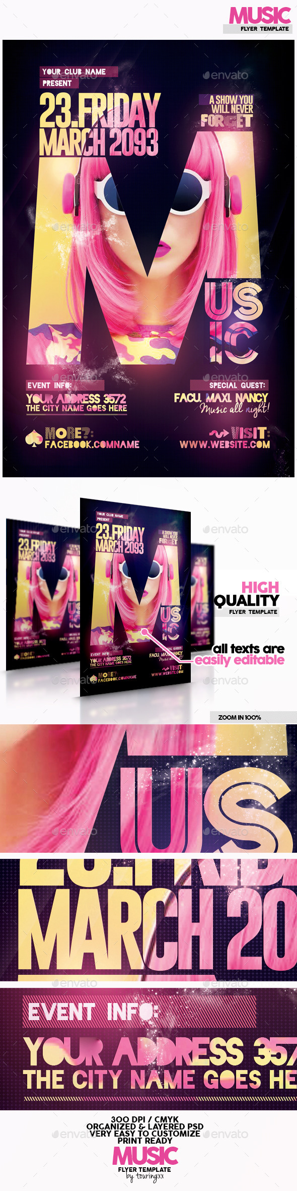Music Flyer Template - Flyers Print Templates