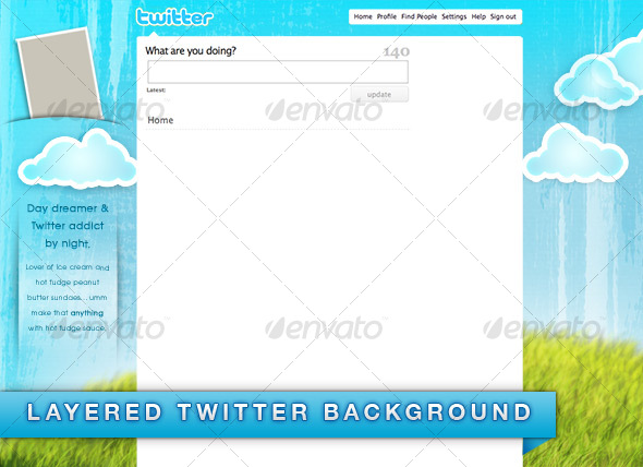 Daydreamer Twitter Background - Twitter Social Media