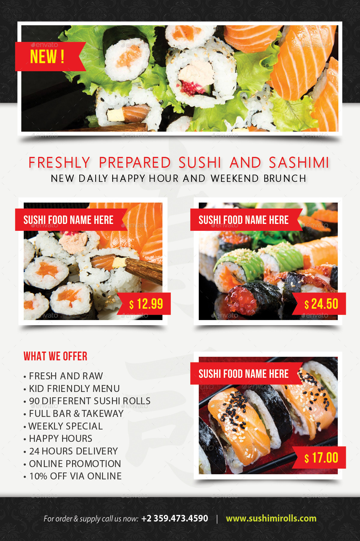 Sushi Restaurant Menu Pack, Print Templates | GraphicRiver
