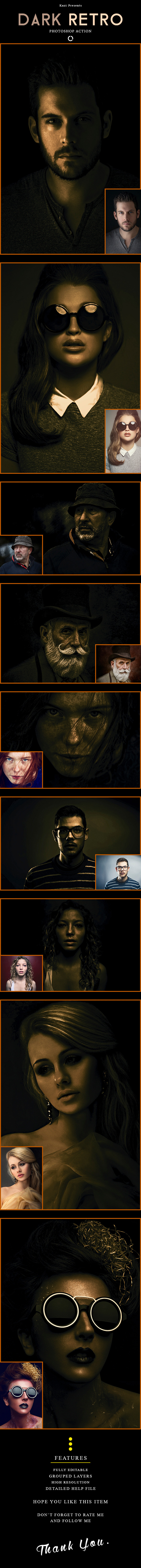 Dark Retro Action - Photo Effects Actions