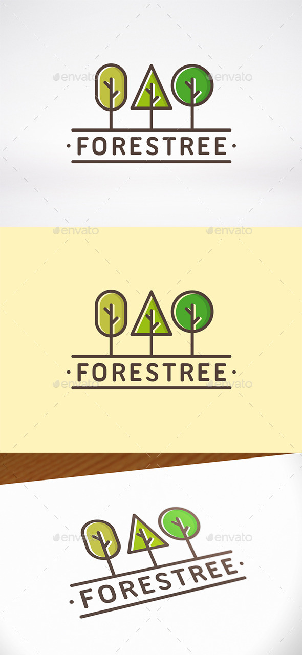 Forest Tree Logo Template - Nature Logo Templates
