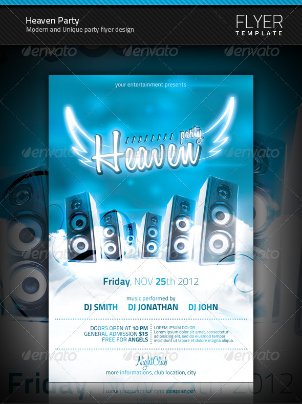 Heaven Party Flyer - Clubs & Parties Events