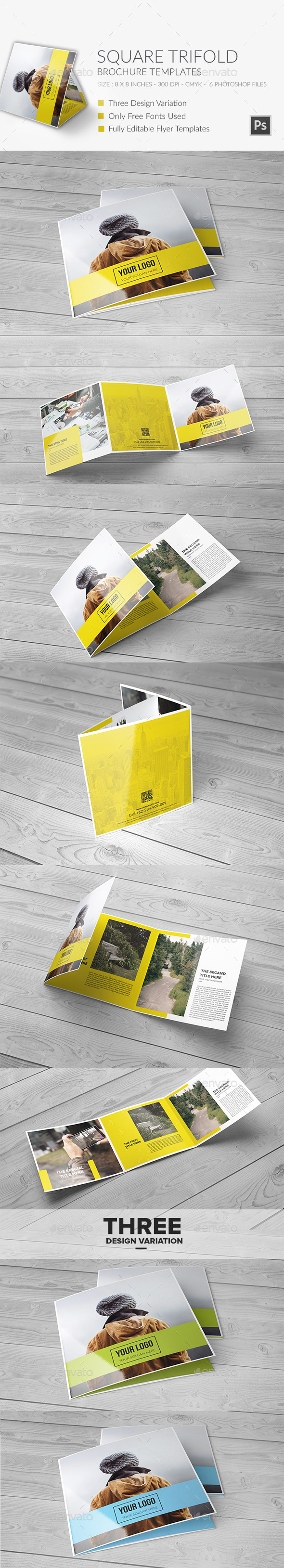Square Trifold Brochure 2 - Brochures Print Templates