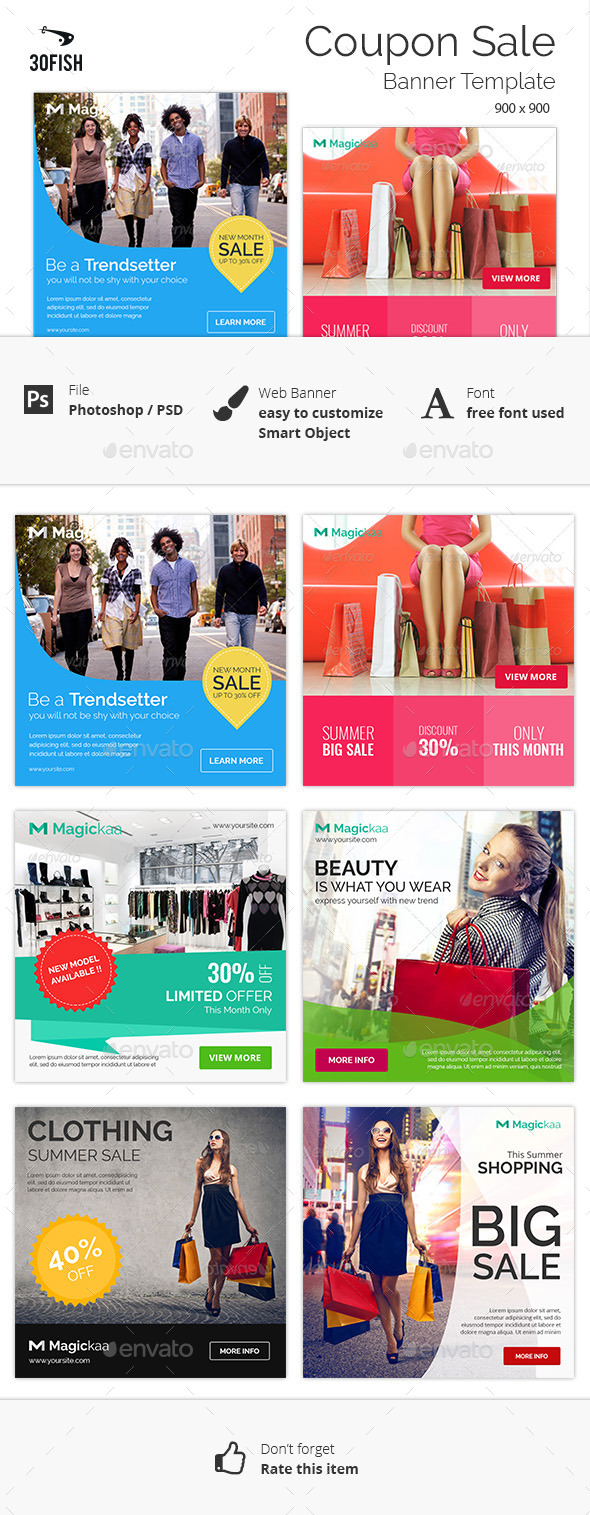 Coupon Sale Banner - Banners & Ads Web Elements