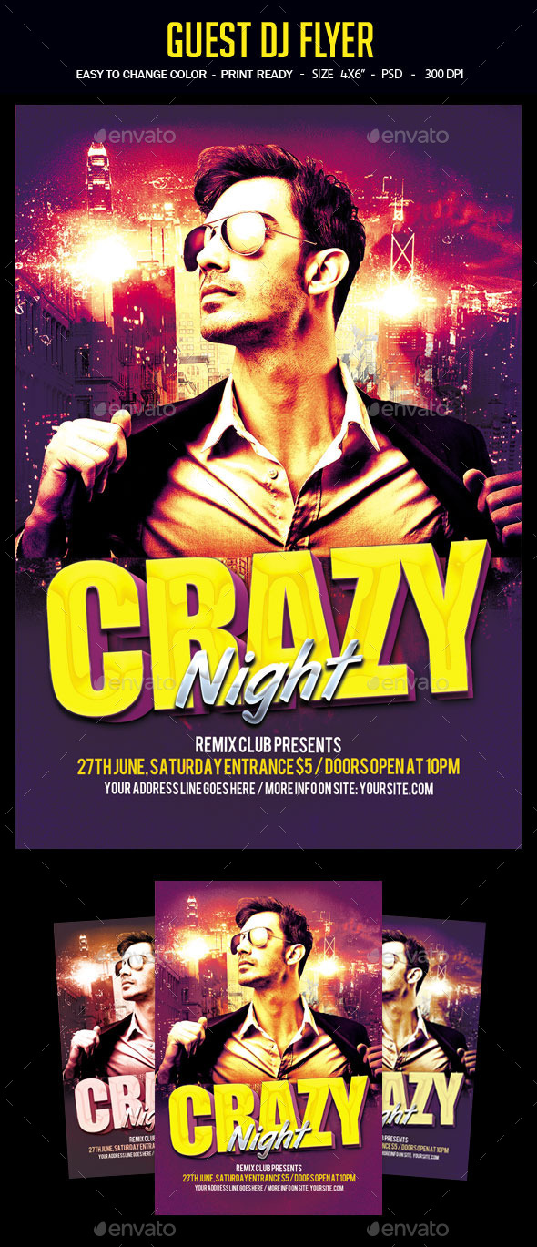 Guest Dj Flyer - Clubs & Parties Events