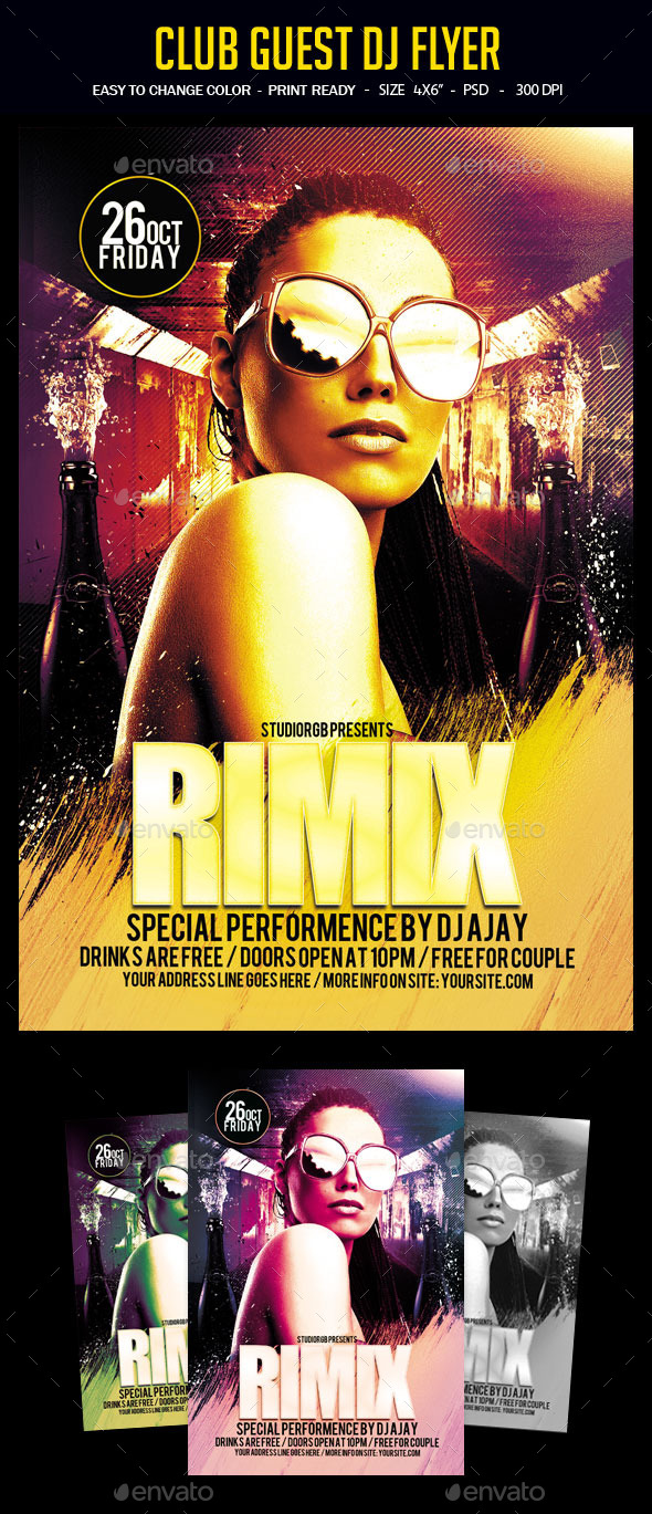 Club Guest Dj Flyer - Clubs & Parties Events
