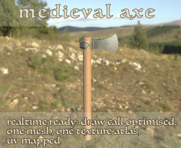 Medieval Viking Axe - 3Docean 12183003