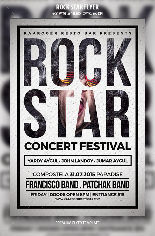 Rock Star Flyer - Concerts Events