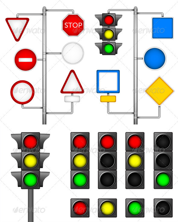 Road signs - Objects Vectors