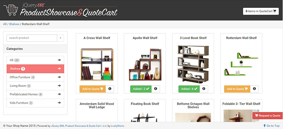 dok Imperial achterzijde JQuery XML Product Showcase & Quote Cart by livelyworks | CodeCanyon