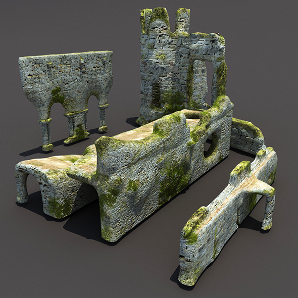 English Castle Ruin - 3Docean 12186781