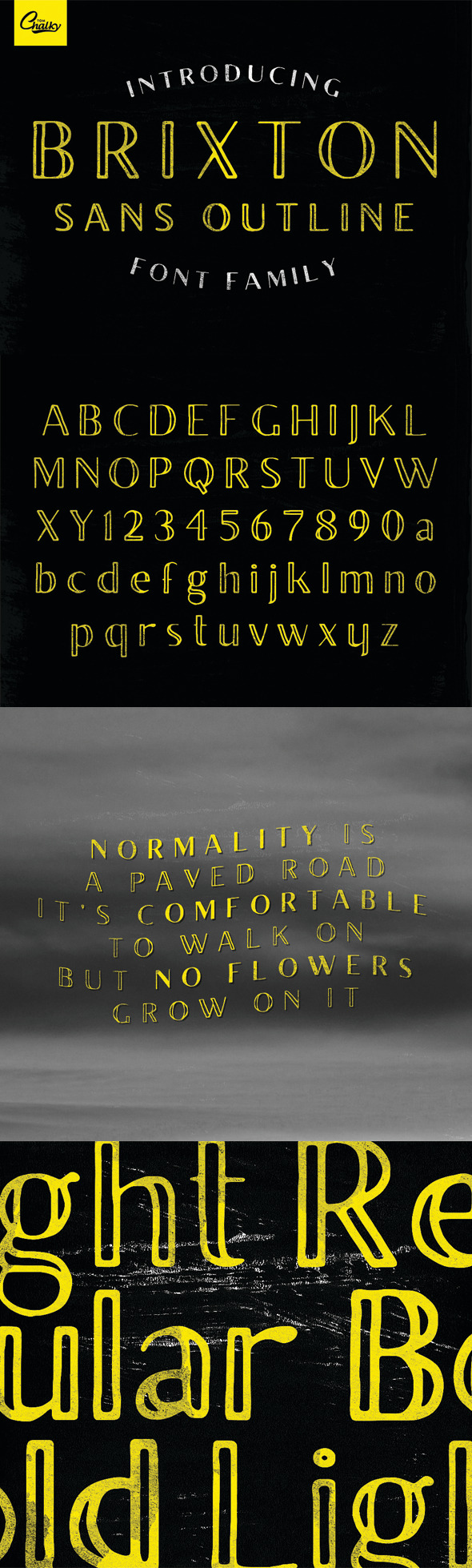 Brixton Sans Outline - Sans-Serif Fonts