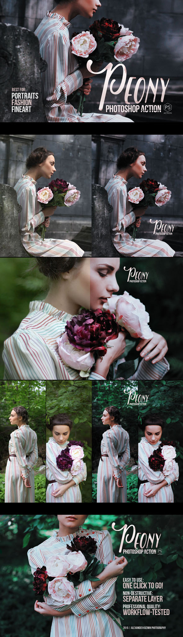Peony Photoshop Toning Action - Photo Effects Actions