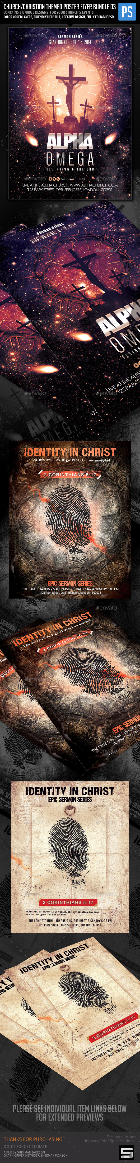Church/Christian Themed Poster/Flyer Bundle-3 - Church Flyers