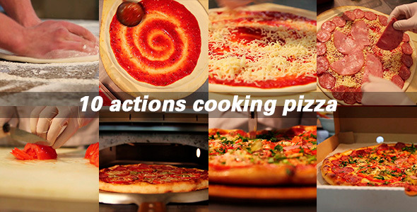 10 Actions Cooking Pizza