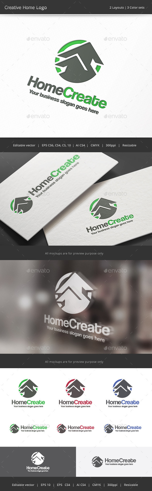 Creative Home Logo - Buildings Logo Templates