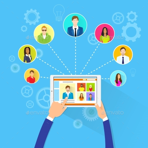 Remote Working Concept Internet Tablet Computer - Computers Technology