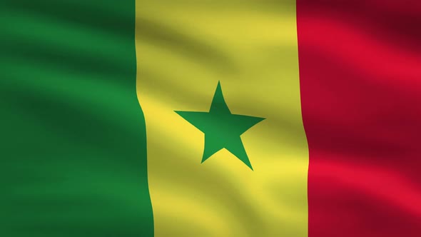 Senegal Windy Flag Background 4K alt