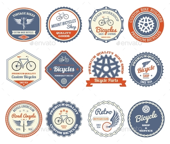 Cycling Emblems Set