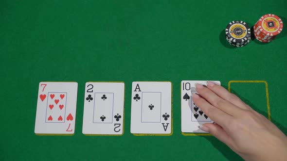 Gamer Person Playing Poker in Casino alt