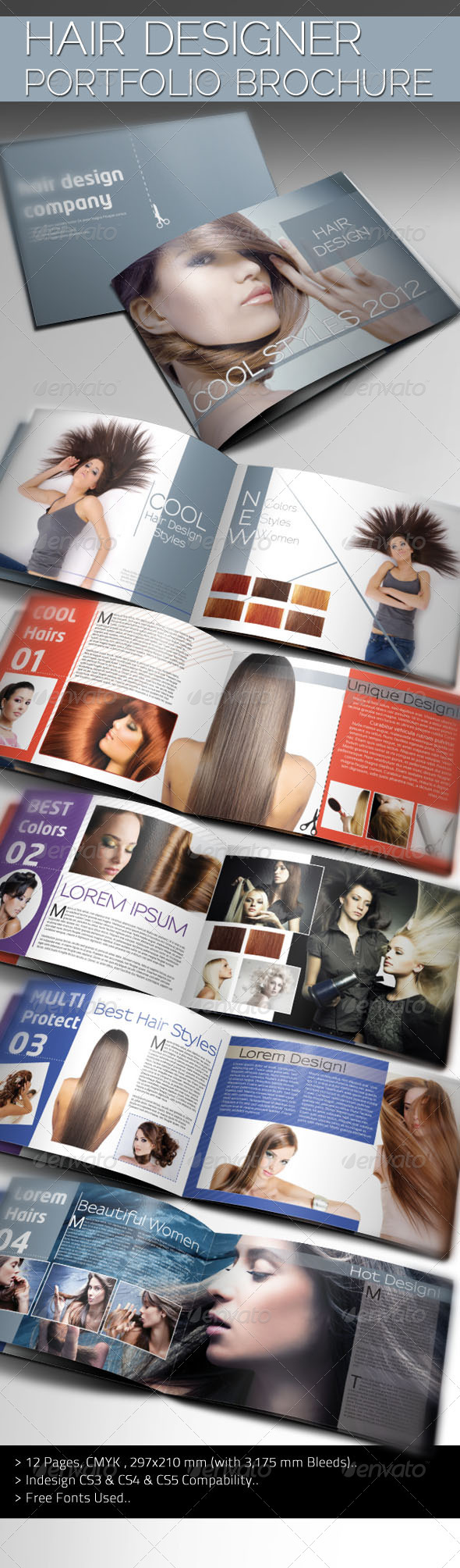 Hair Designer Portfolio - Portfolio Brochures