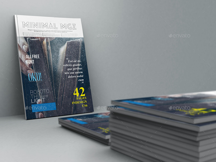 Minimal Magazine Template 42 Pages in Magazine Templates - product preview 1