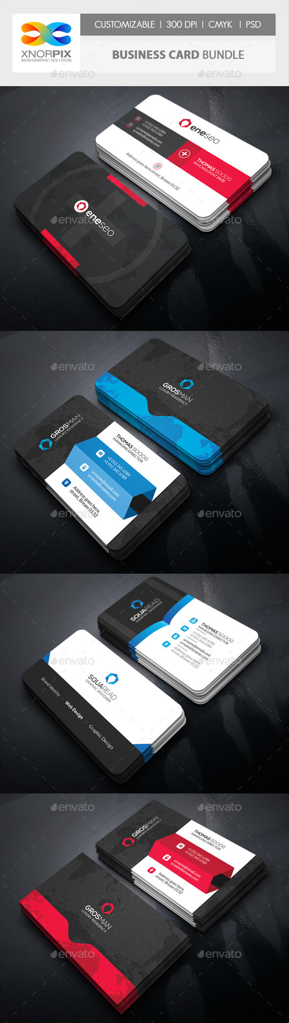 Business Card Bundle 3 in 1-Vol 57 - Corporate Business Cards