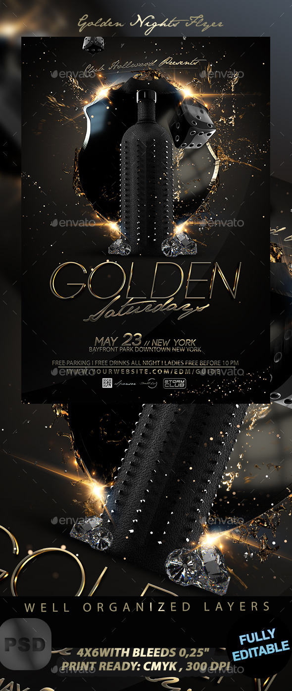 Golden Nights Flyer - Events Flyers