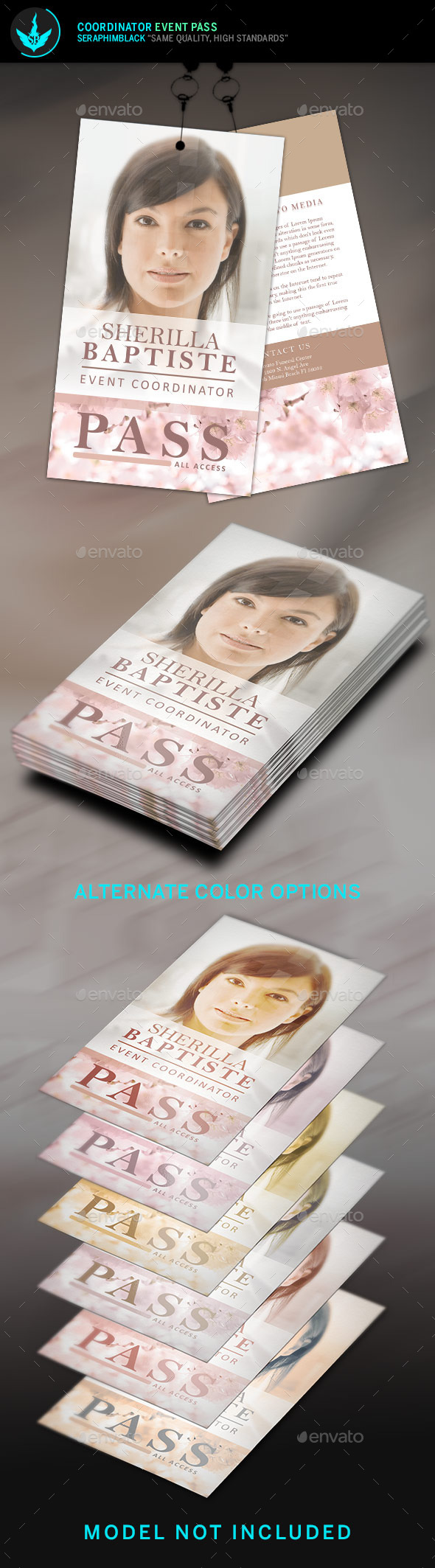 Coordinator Event Pass Template - Miscellaneous Print Templates