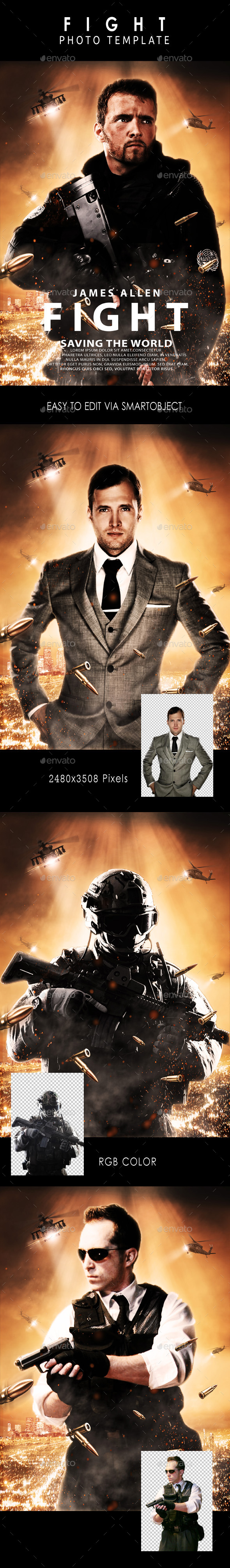 Fight Photo Template - Photo Templates Graphics