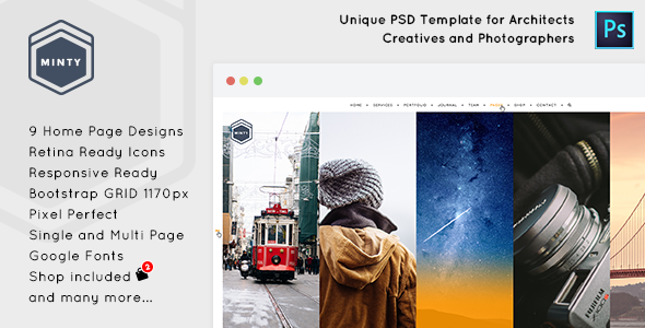 Minty - Agency and Architect PSD Template