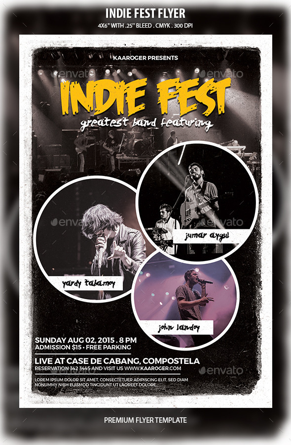 Indie Fest Flyer - Concerts Events