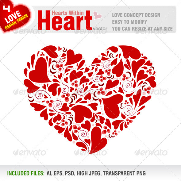 Hearts Within Heart - Valentines Seasons/Holidays