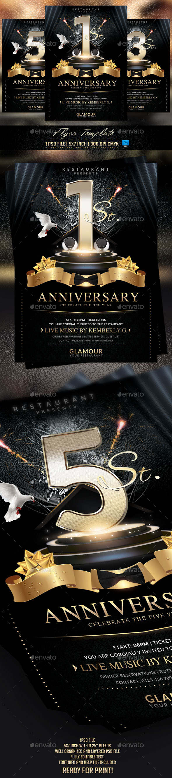 Anniversary Flyer Template - Events Flyers