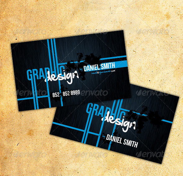 Modern Business Card - No. 8 - Grunge Business Cards