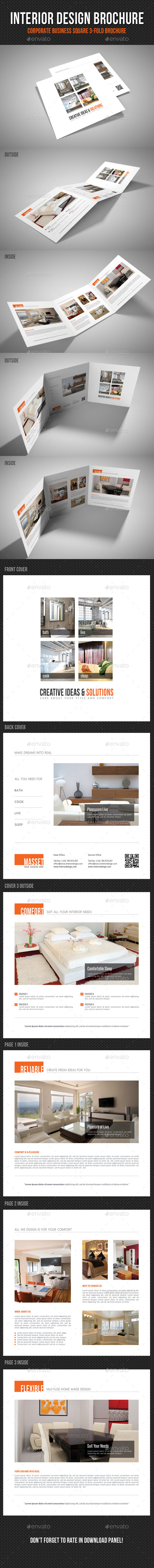 Interior Design Square 3-Fold Brochure V08 - Corporate Brochures