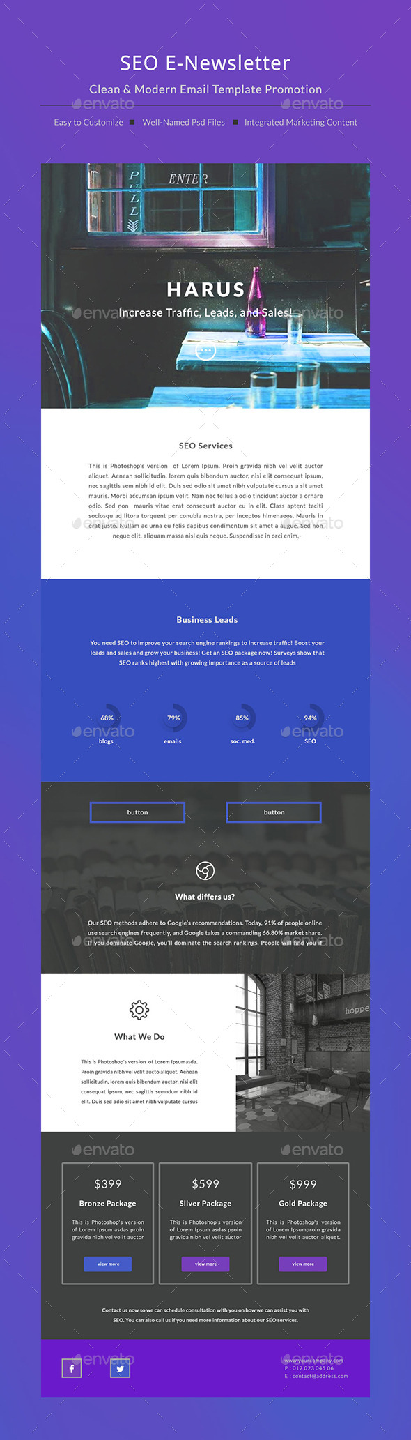 Harus SEO Template - E-newsletters Web Elements
