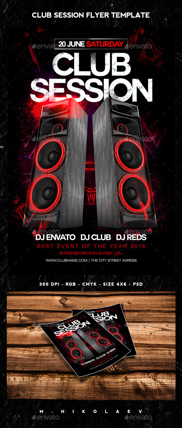 Club Session Flyer - Clubs & Parties Events