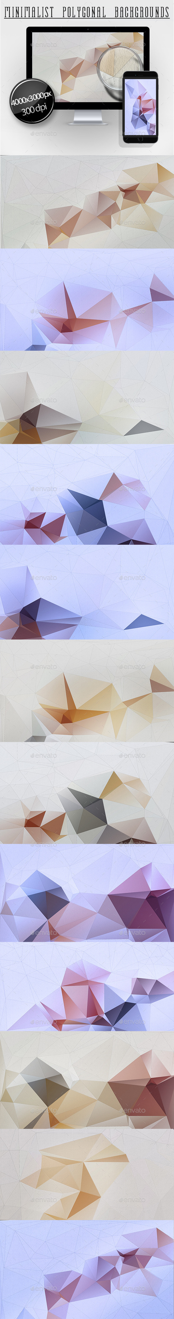 Minimalist Polygonal Backgrounds - Abstract Backgrounds